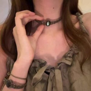 Macrame natural stone necklace or bracelet two-in-one Ethnic style choker