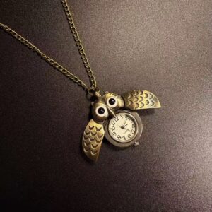 Owl Timekeeper Pocket Watch Necklace