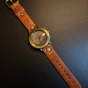 NewVintage Vintage Watch Aureate Leather Time Retro Style Large Dial Wristwatch