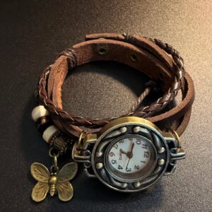 Vintage retro butterfly watch