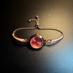 Vintage Rose Glow Halo Pink Small Dial Adjustable Bracelet Watch