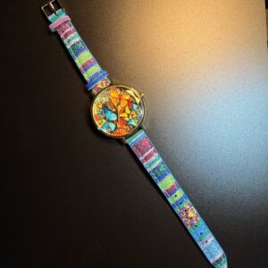 Vintage vintage clothing, artistic dial, color butterfly wristwatch, niche watch.