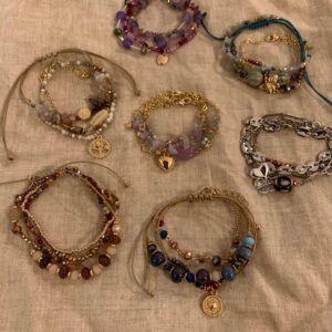 260224-Original design bracelets set handmade Bohemian style niche design stacked bracelets