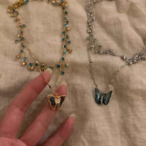 Vintage Butterfly necklace hypoallergenic accessories| Belle accessories