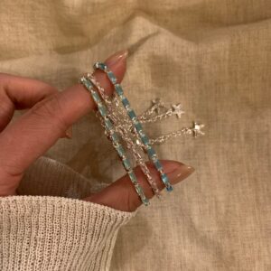 Original zircon bracelet, dopamine color, versatile for everyday wear.
